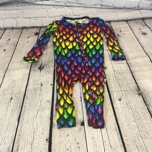Bums & Roses Dragon Scale Bamboo Zippie Romper